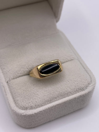 9ct gold onyx signet ring