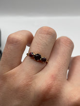 Load image into Gallery viewer, 9ct gold garnet ring
