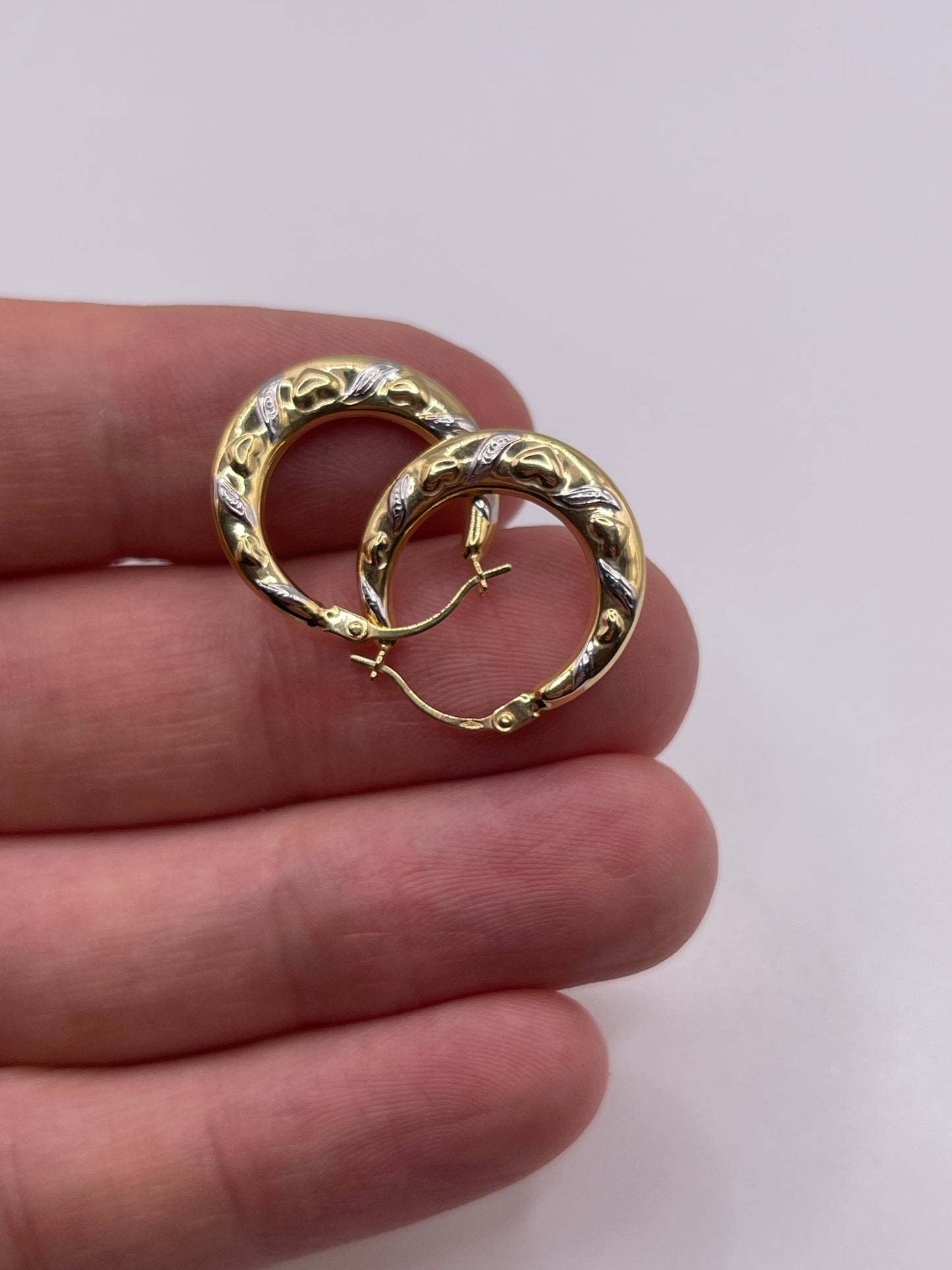 9ct gold creole earrings
