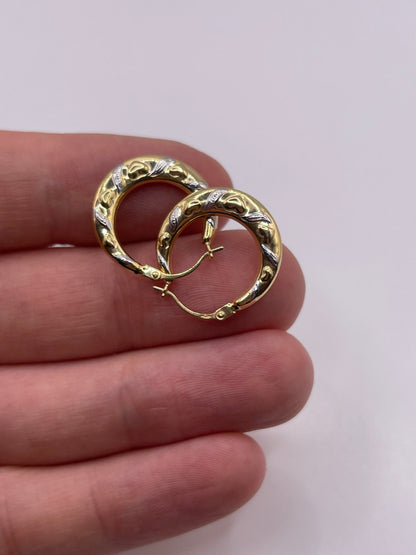 9ct gold creole earrings