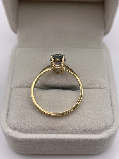 9ct gold mystic topaz ring