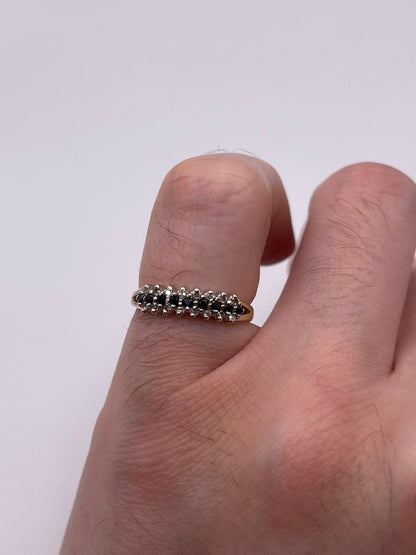 9ct gold sapphire and diamond ring
