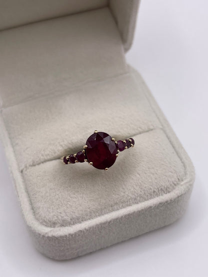 9ct gold ruby ring