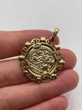 Load image into Gallery viewer, 9ct gold St George’s medallion pendant
