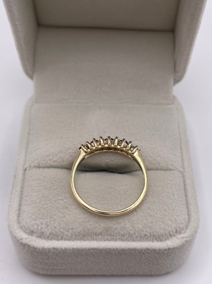 9ct gold ruby and diamond ring
