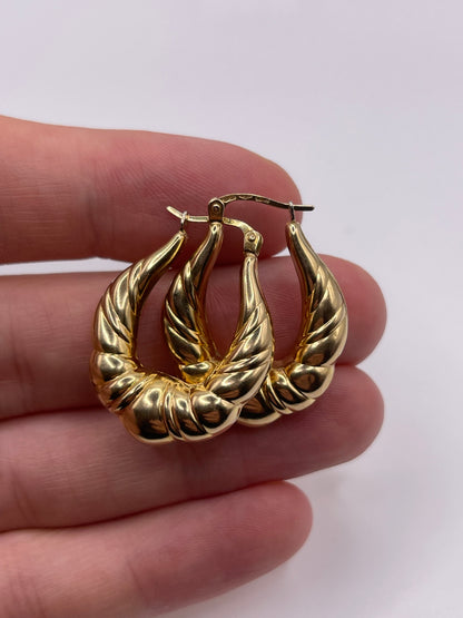 9ct gold creole earrings