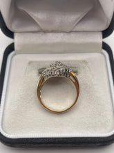 Load image into Gallery viewer, 9ct gold 1ct diamond cluster ring
