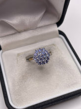 Load image into Gallery viewer, 9ct gold tanzanite cluster ring
