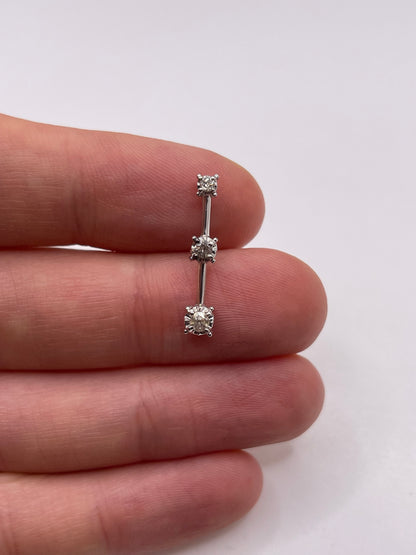 9ct white gold diamond pendant