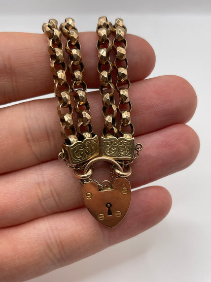 Antique 9ct rose gold bracelet