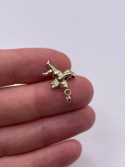 9ct gold cherub charm