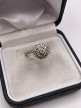 Load image into Gallery viewer, 9ct gold diamond cluster ring
