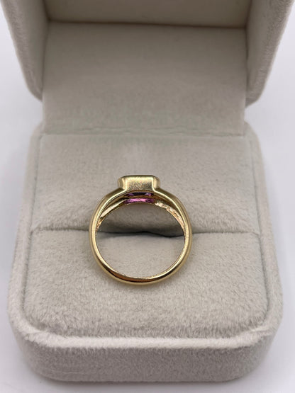 9ct gold amethyst ring