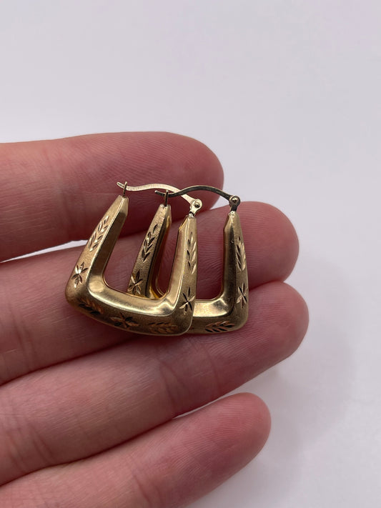 9ct gold creole earrings