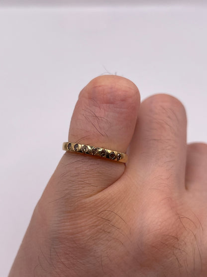 9ct gokd cognac diamond ring