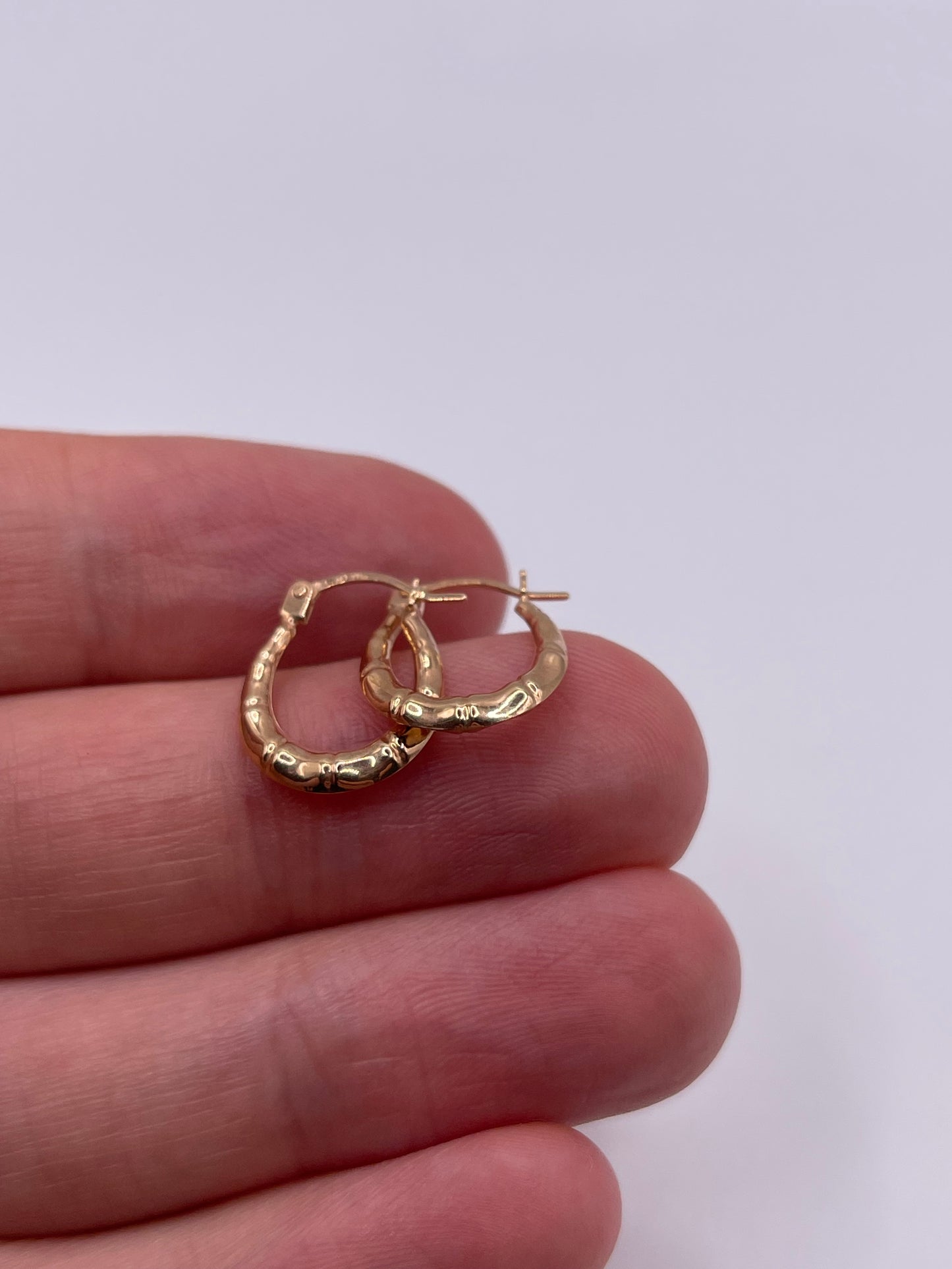 9ct gold creole earrings