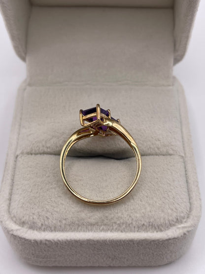 9ct gold amethyst ring