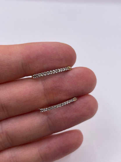 9ct gold diamond earrings