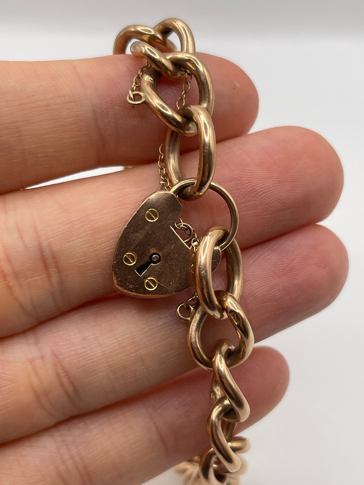 9ct rose gold charm bracelet