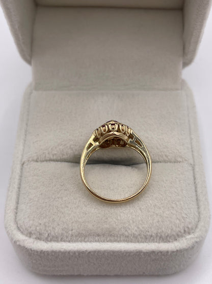 9ct gold ruby and diamond ring
