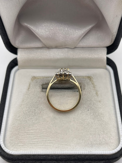 9ct gold opal and diamond ring