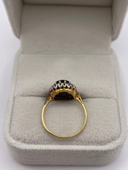 18ct gold sapphire and diamond ring