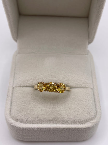 9ct gold citrine ring