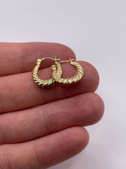 9ct gold creole earrings