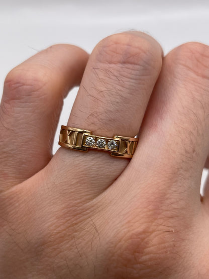 Tiffany and co 18ct rose gold diamond atlas ring