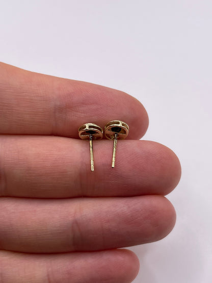 9ct gold sapphire earrings