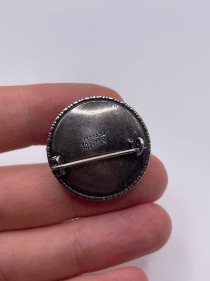Silver butterfly wing brooch