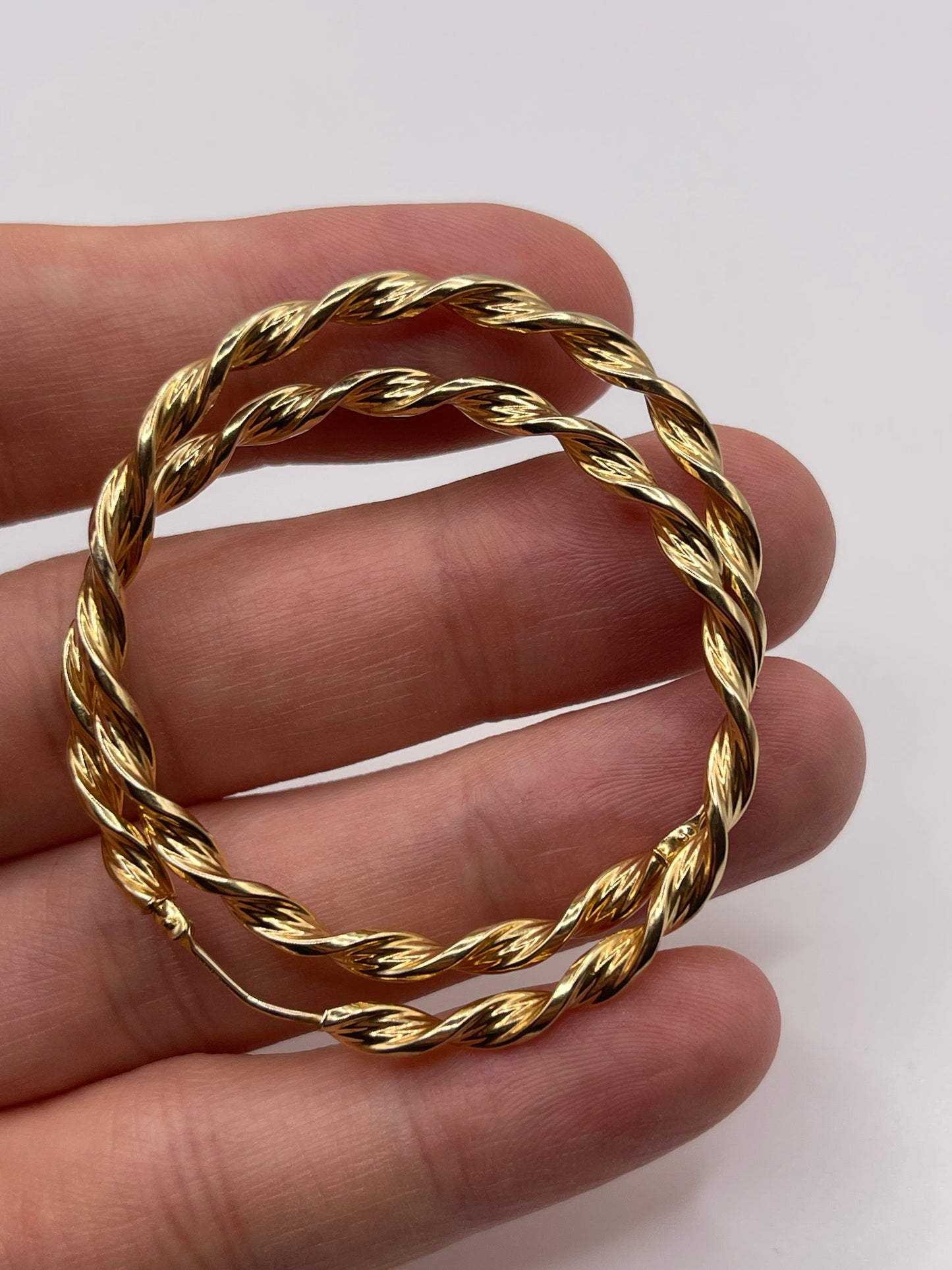 9ct gold creole earrings