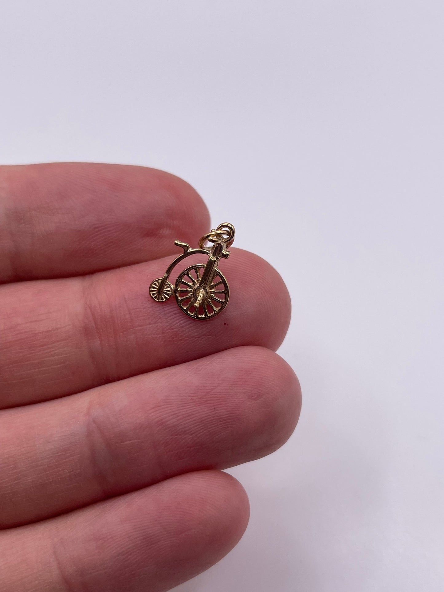 9ct gold penny farthing charm