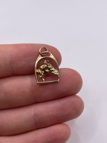 9ct gold horse charm