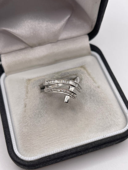 9ct white gold diamond ring