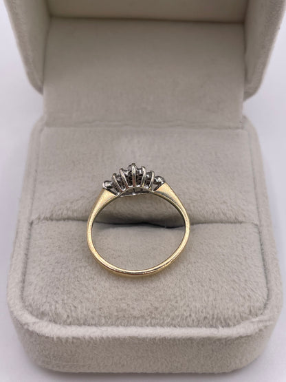 9ct gold diamond cluster ring