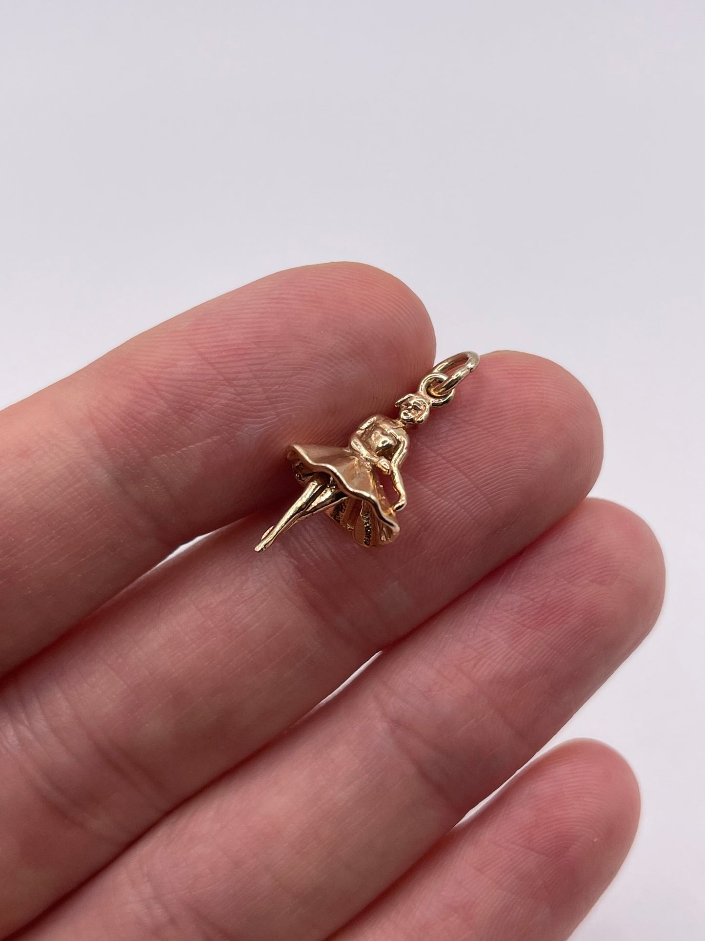 9ct gold ballerina charm