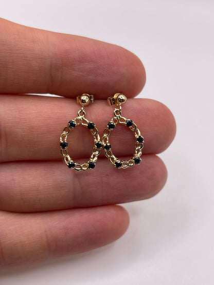 9ct gold sapphire earrings