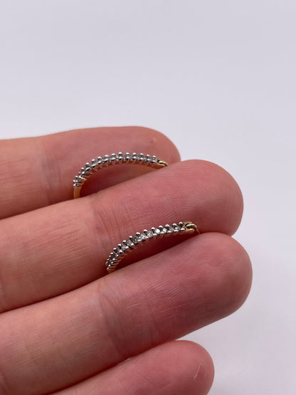 9ct gold diamond earrings