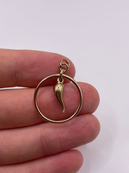 9ct gold horn of plenty charm