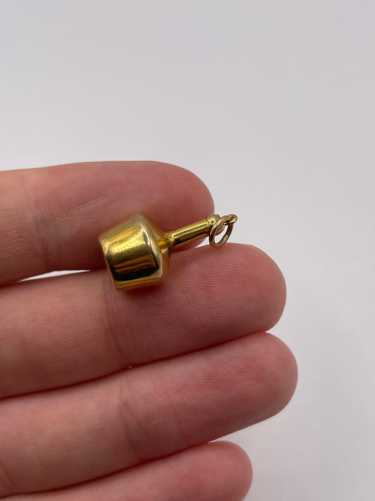 9ct gold bottle charm
