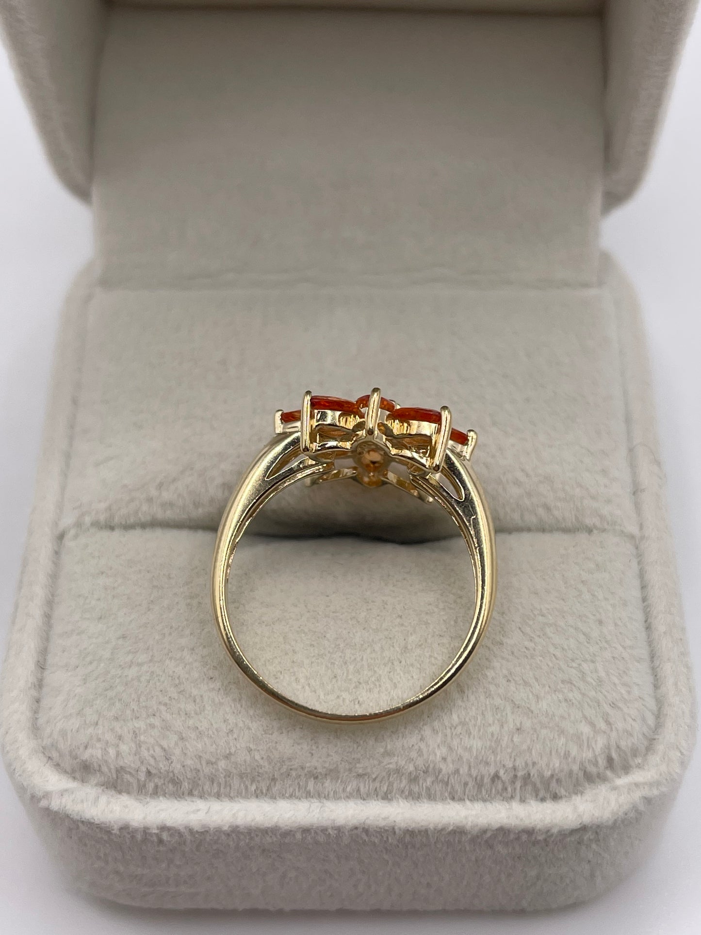 9ct gold fancy sapphire cluster ring