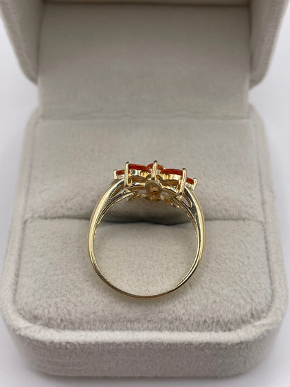 9ct gold fancy sapphire cluster ring