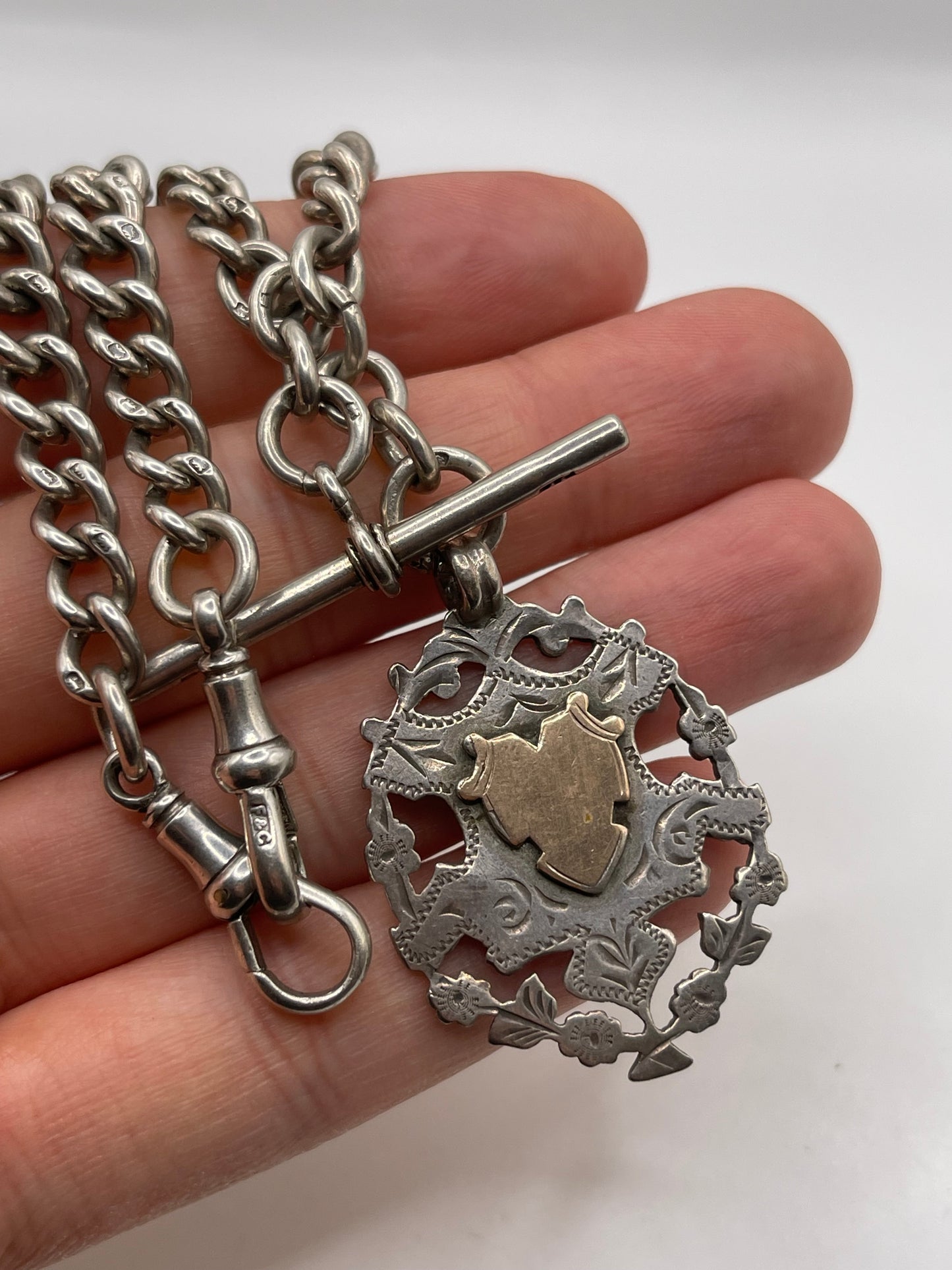 Antique silver Albert chain