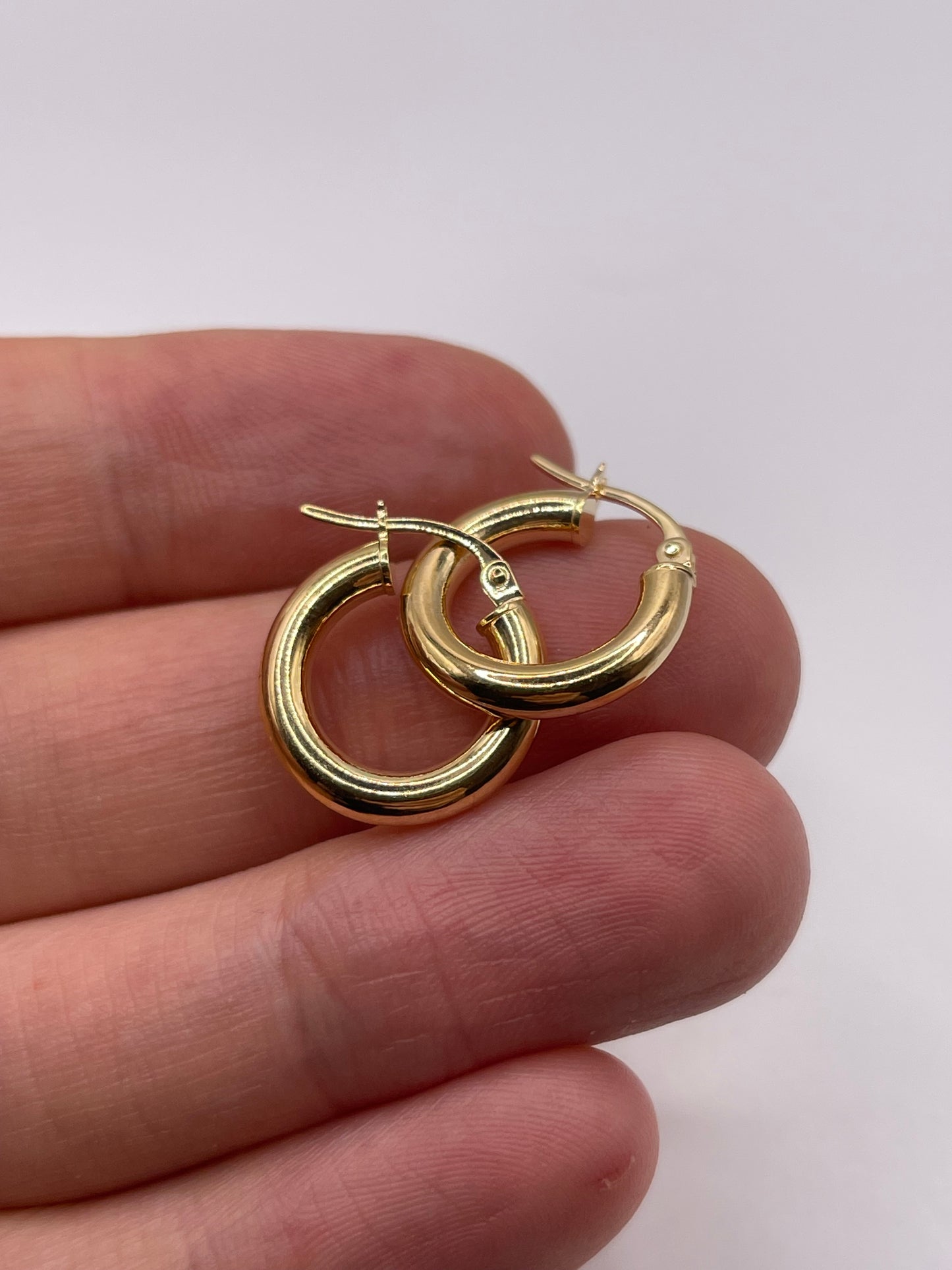 9ct gold creole earrings