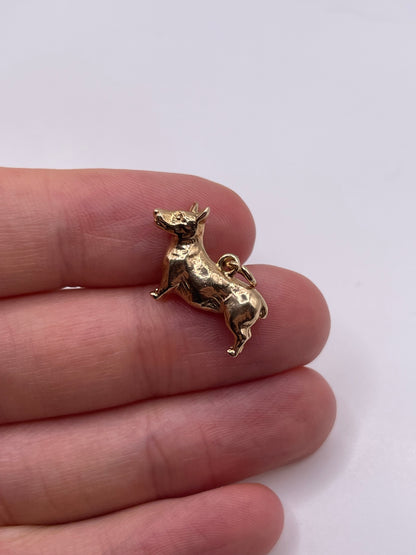 9ct gold corgi dog charm