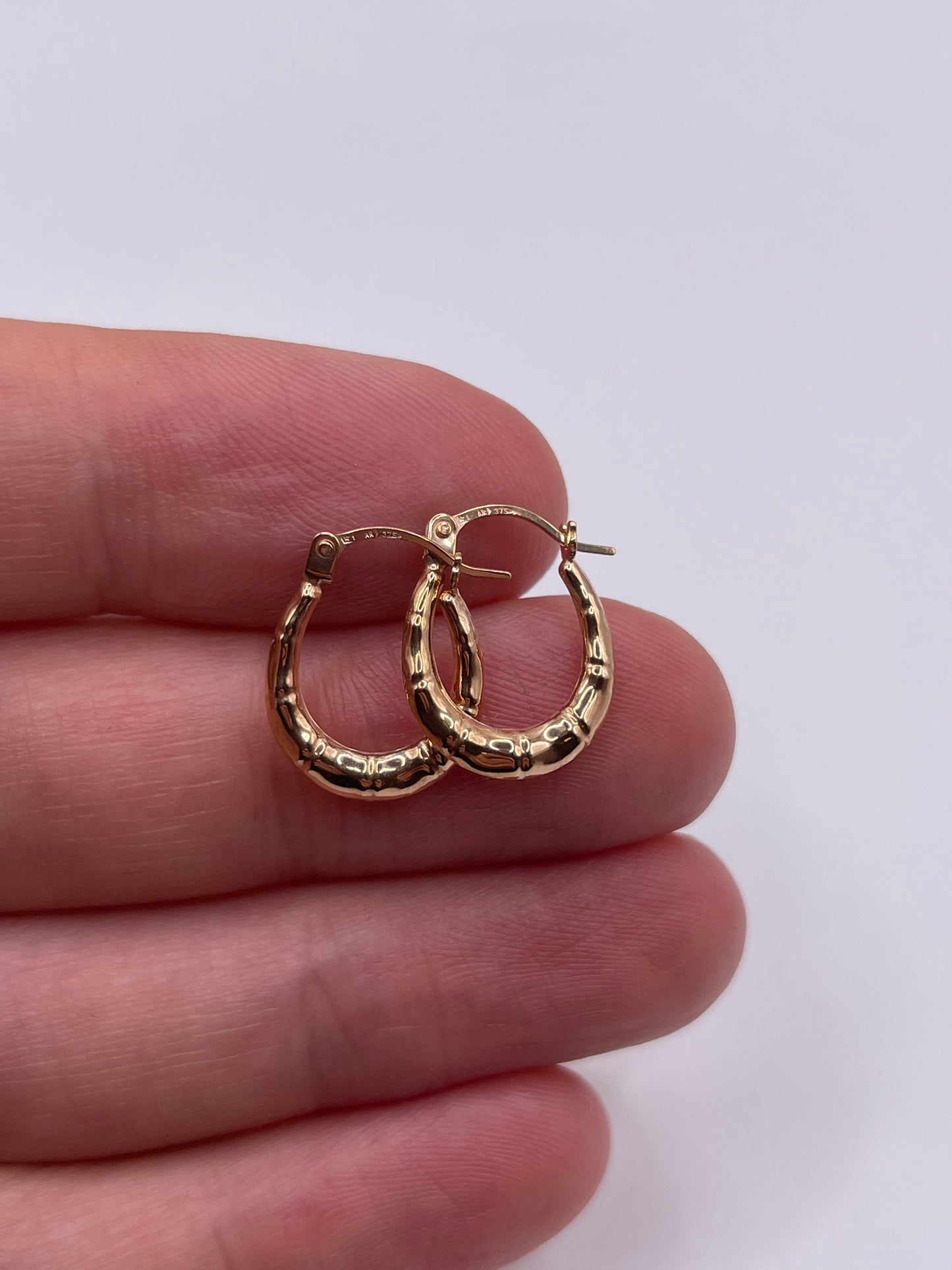 9ct gold creole earrings