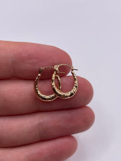 9ct gold creole earrings