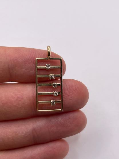 9ct gold diamond pendant