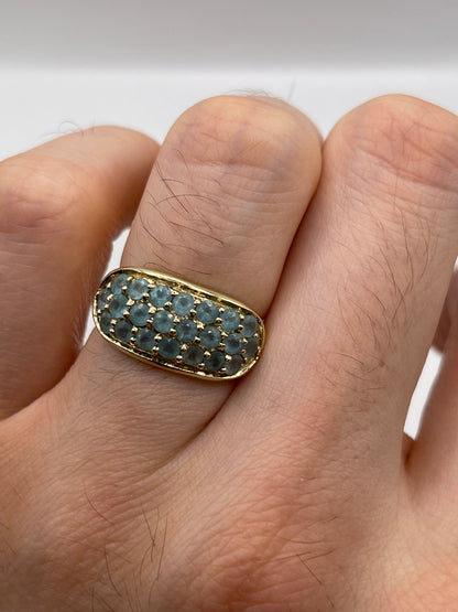 9ct gold quartz cluster ring